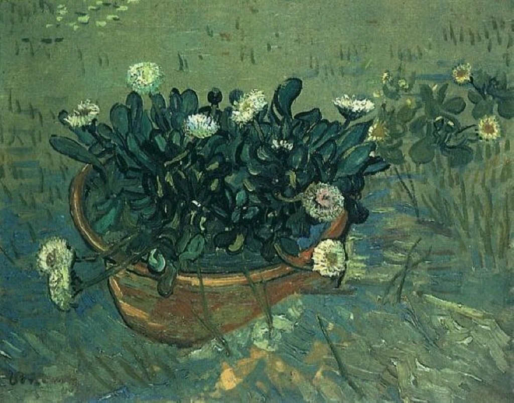 vincentvangogh-art: Still Life Bowl with Daisies, 1888 Vincent van Gogh 