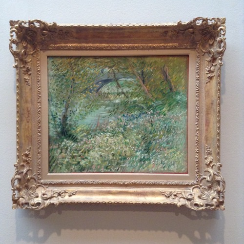 artlilac:vincent van goghfrance, 1853-1899river bank in springtimeoil on canvas.