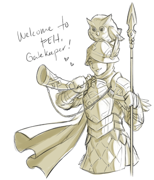 Very happy with how Gatekeeper turned out in the new CYL banner! Giving him a horn as a weapon and o