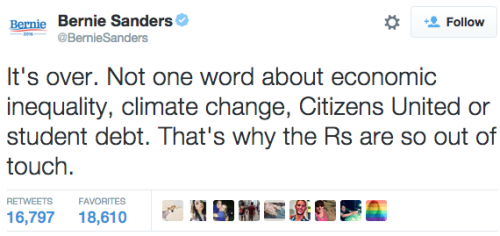 stonybnatural:  Love me some Bernie calling people out