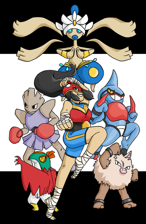 My luchadora flavored gymleadersona! Fighting types or bust. 