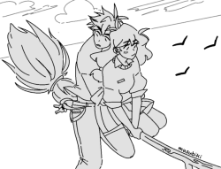 musubiki:  first flight!!(from the last ask but i didn’t want the quality all scrunched)