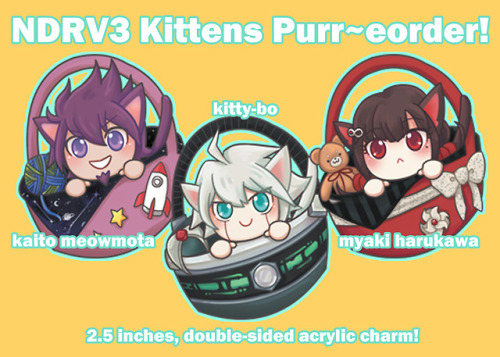 [Reblogs <3!!!] NDRV3 Kittens.. part 2! I’ve added 3 more kitties to this meow mix, and no-