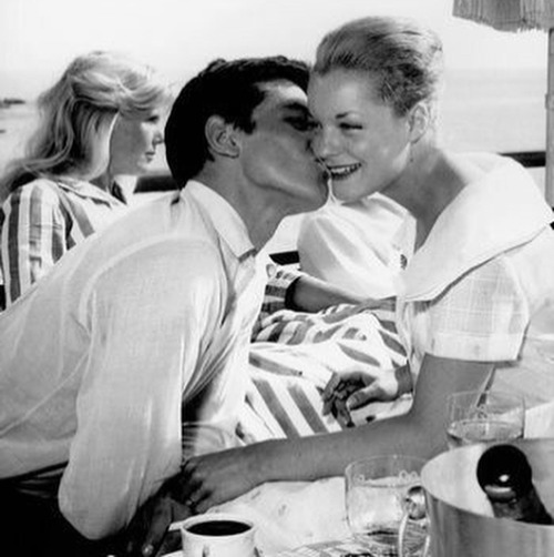 vintage-old-hollywood: Alain Delon and Romy Schneider