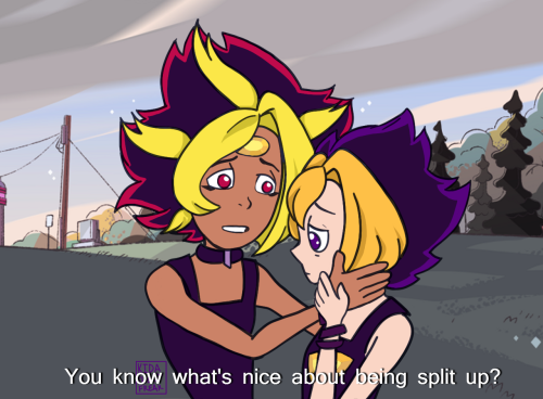 kidathefreak:YGO Steven Universe AU in which Atem and Yuugi are the permafusion Yami. In my version,