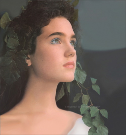 sullenmoons:jennifer connelly in an ad for the japanese company technics