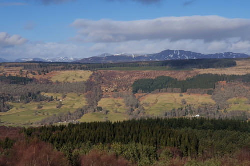 Castle Dow, Pictish HillfortAll of the snow, except for the mountain tops, has melted and Spring has