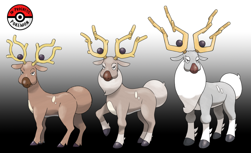 In-Progress Pokemon Evolutions — #234.5 - Stantler live secluded lives in