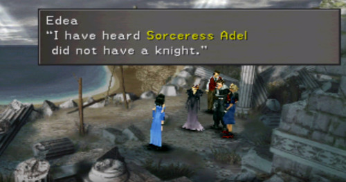 aya-kuun:Knightless Sorceresses.I realized something about FFVIII and it was sorta disturbing..So no
