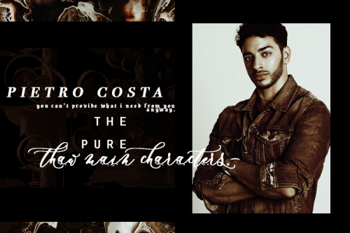 taketimewithwords:THAW CHARACTER INTROS: PIETRO COSTAage: 35gender/pronouns: trans male, he/hissexua