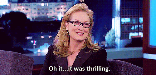 mrsmerylstreep:  karlatg:  sugardaddystoph:  Meryl Streep fangirling over her first Beatles concert in 1965 on Jimmy Kimmel (x)  #babe  #where is her tumblr? #she could make gifs #and pretty edits (but meryl don’t use the color palette) 