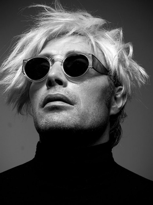 thekatediary:  Hugh Dancy and Mads Mikkelsen as Sid Vicious and Andy Warhol this