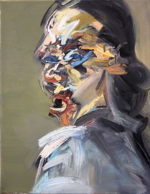 criwes:  Self-portraits by Han Xiao Her portraits possess an innate sense of loneliness and anxiety, and are reminiscent of Francis Bacon’s paintings. She deliberately blurs out the faces of her subjects and makes it difficult to discern any identifiable