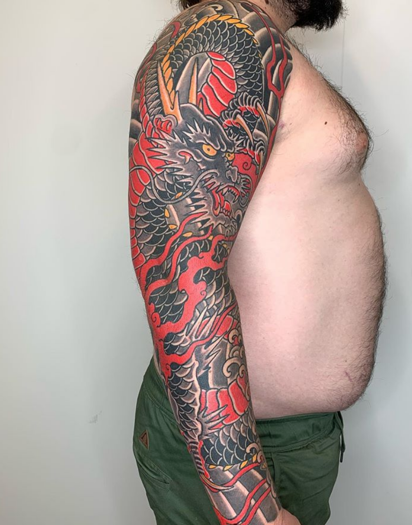 Japanese Dragon Sleeve  BARDADIM TATTOO  Japanese Tattoos