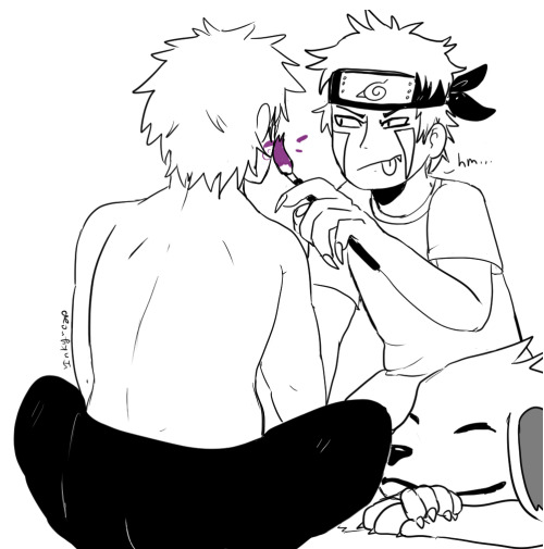 inky-cap: he really really tried his bestbonus:Kankuro decided to take inspiration from Kiba