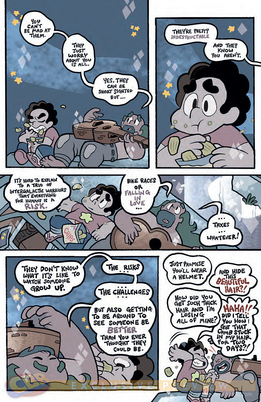 From the artist of the SU Comic, Coleman Engle:  CBR put up a preview for issue 2!