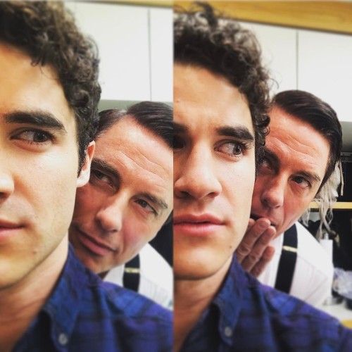 dailydarrennews:darrencriss: You ever get the feeling that @johnscotbarrowman is lurking nearby?