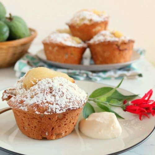 dessertgallery:Spiced Feijoa &amp; Pear Muffins-Your source of sweet inspirations! || BAKEDECO = You