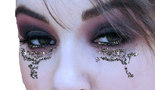 applebottomgenie:  sasha grey cries glitter tears. 