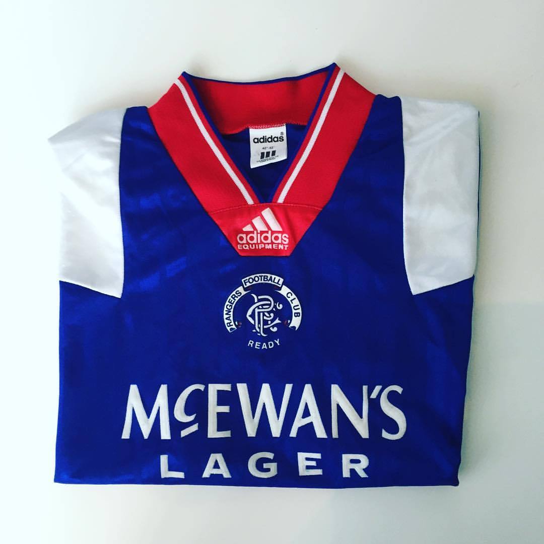 rangers 1992 home shirt