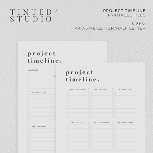 Project Timeline by Tinted Studio