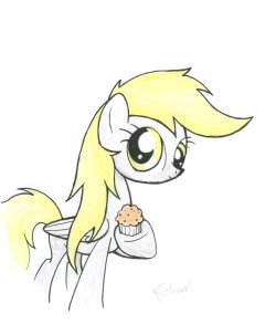 paperderp:  Derpy holds muffin by ~Coldown  &lt;3