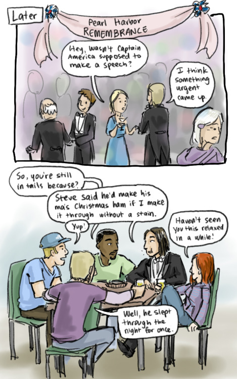 potofsoup:So for her giveaway comic siruannika just wanted some Barbershop Quartet hanging out and d
