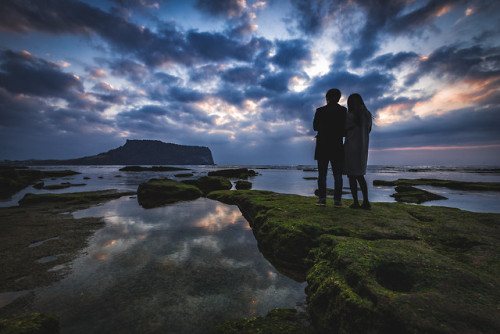 Sunrise at Seongsan Ilchulbong, Jeju.