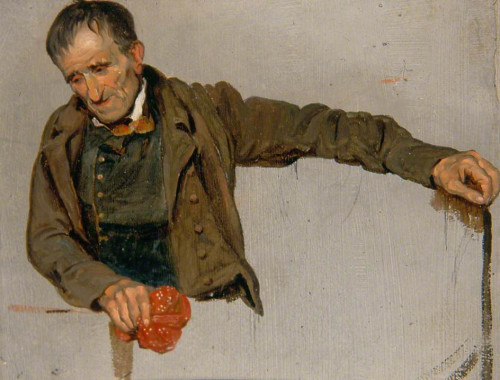 artist-george-harvey:  Man Gripping a Handkerchief, 1830, George Harvey