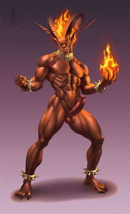 lyttathebug:     Vatra (an  Ifrit) for Wahn and Koreka. The character is from the adult text game Flexible Survival   