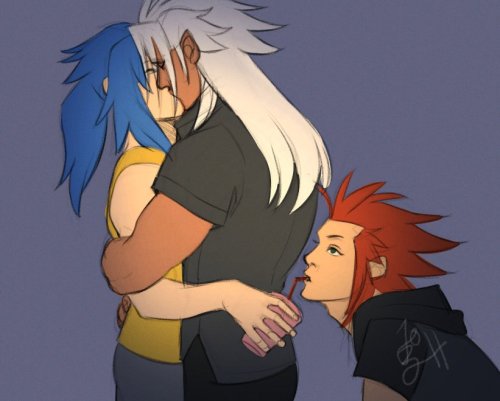 lobennettdraws:Disclaimer: I ship AkuSai, XemSai, and all three of them mashed together.