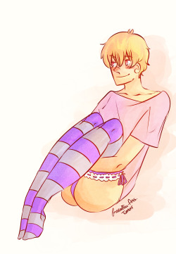 frostedtea-arts:  Nagisa in stockings? Maybe Rei has a secret fetish (¬ ω ¬) Oh and a doodle as well..   Re-blogged from my art blog! ^o^ 