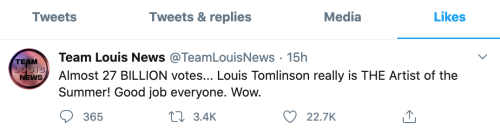 Louis’ recent like on Twitter - 11/9