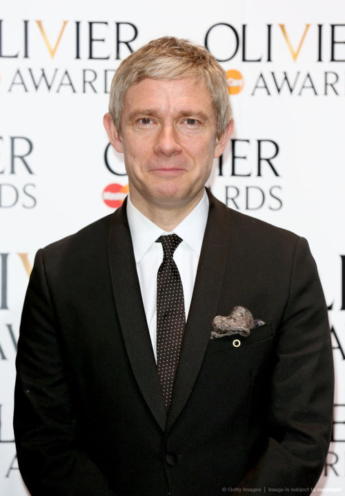 fuckoff-imacting:  bigcong:  Martin Freeman, presenter of Best New Comedy poses in the press room at the Laurence Olivier Awards at The Royal Opera House on April 13, 2014 in London, England.（Getty Images/HQ）  #A D O N I S