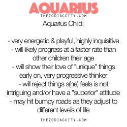 zodiaccity:  Zodiac Files: The Aquarius Child.