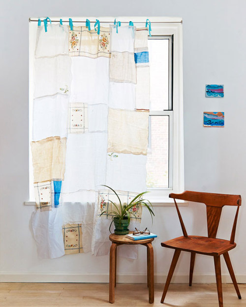 unconsumption: Instead of investing in off-the-shelf window dressings, I decided to make my own from