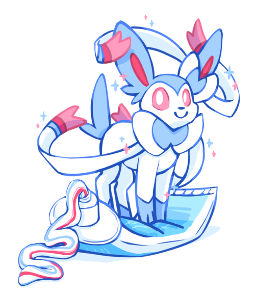 sylveons-butt: almondfeather: I needed a shiny Sylveon just so that I could call it Toothpaste I LOVE THEM  x3!