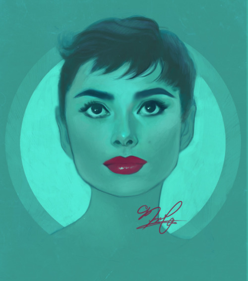 Sketch of Audrey I did to hang next to my vanity.  Some others expressed interest, so you can grab i