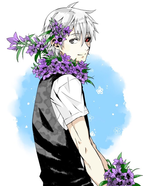 kidokon-kontsu:  東京喰種×Flower by 花 しぐさ ※Permission to upload this was given by the artist. 