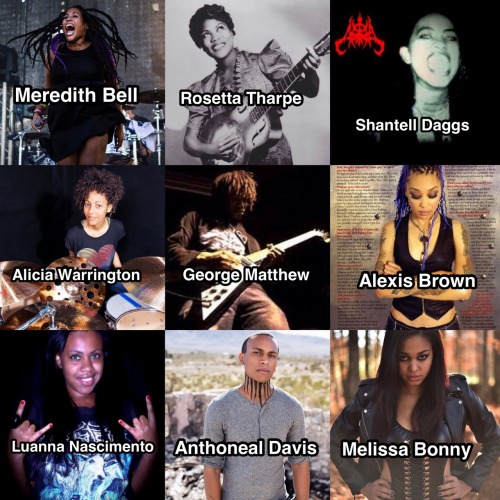 femalefrontedbandsconfessions: For Black History Month Black men and women in metal, rock, punk etc.