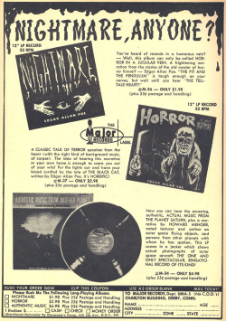 cryptofwrestling:  Horror Records ad(1964)