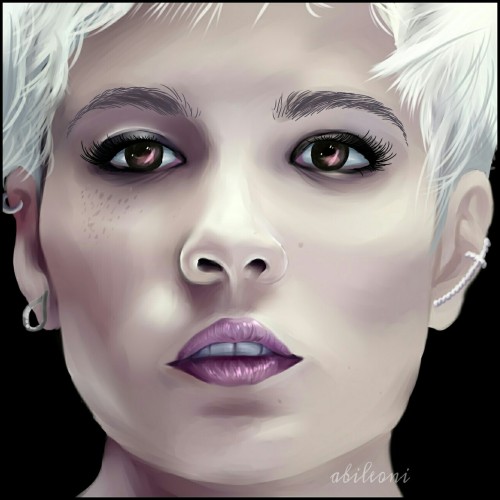 abileoni:♥ Halsey ♥ digital painting portrait of @iamhalseymusic