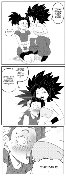 aceliousartsxxx: lazydayztoonz:  Do it for Oneesan! Unfortunately, it looks like things didn’t pan out.   @funsexydragonball  I really do love these two!