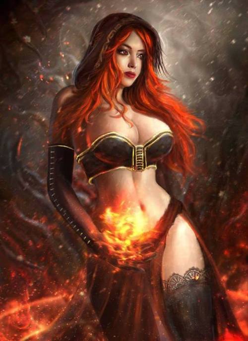 lordofcindergaming: Desert Pyromancer Zoey Please share if you know who’s the artist, so I can