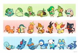 These are cute.   #pokemon #pokemonsunmoon #starterpokemon