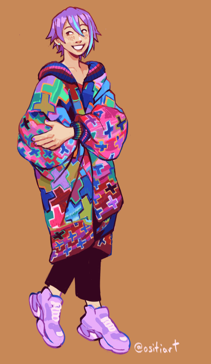 rui in my favey coat ever its one of kaffe fassett’s ooak pieces!! the ref i used is on here h