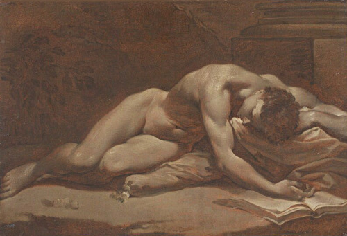 antonio-m:Male nude by Donato Creti (1671-1749).