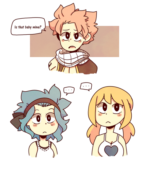 acnologias-ass:Natsu’s response to Levy’s pregnancy makes me think no one had the sex talk with him 