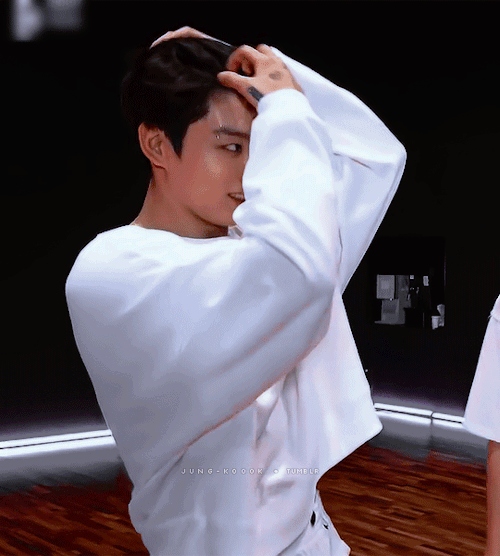 Jungkook Pushing His Hair Back