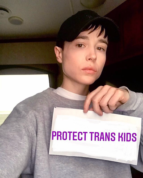 elliotpage: As I watch the movement of these bills attacking trans youth across the US, especially t